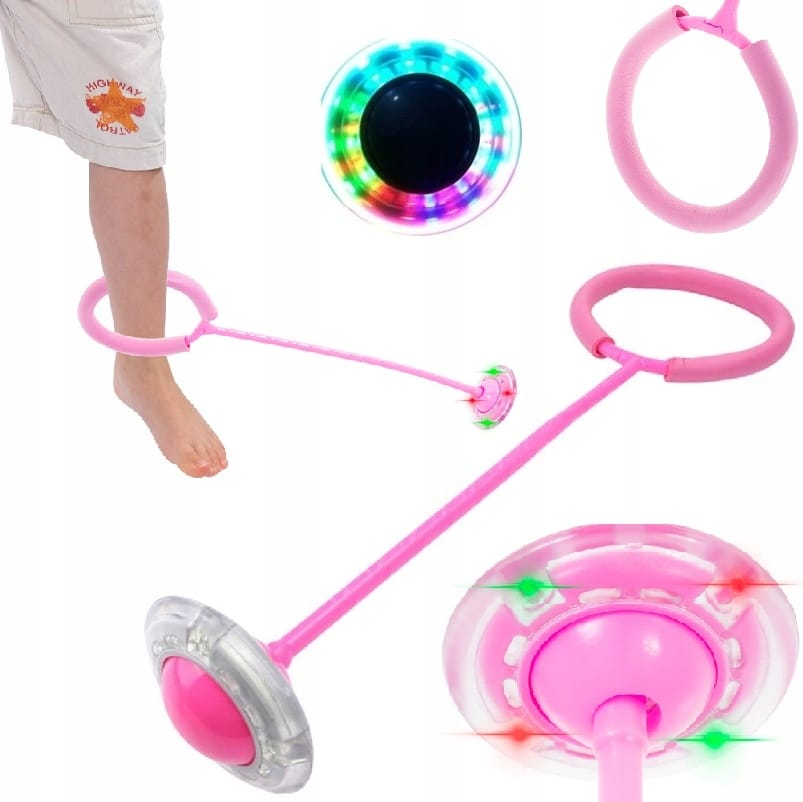 Skakanka Led Hula Hop Zabawka Na Nogę Skipper 63cm Ruch Dla Dziecka Zabawa