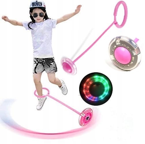 Skakanka Led Hula Hop Zabawka Na Nogę Skipper 63cm Ruch Dla Dziecka Zabawa