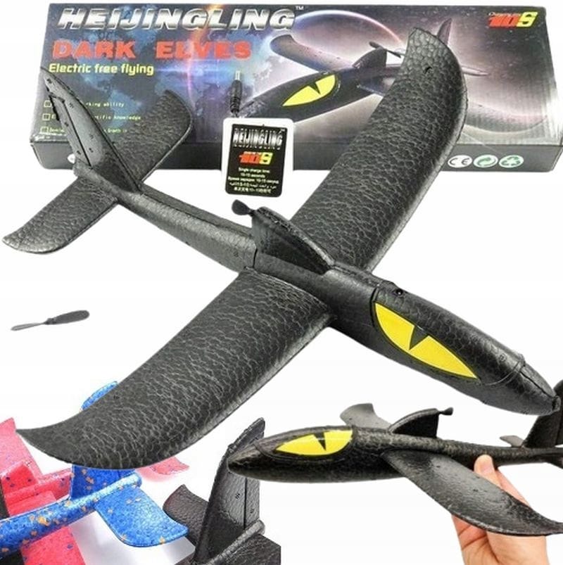 Latawiec Zabawka Dla Dzieci Smok Samolot Styropianowy Elektro Napęd Rzutka