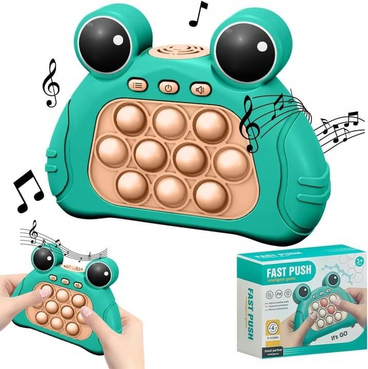 Gra Zręcznościowa Pop It Żaba Popit Push Antystresowa Sensoryczna Przenośna