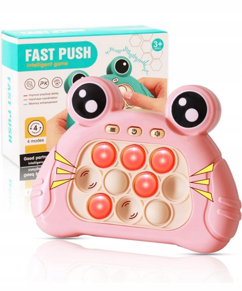 Gra Zręcznościowa Pop It Żaba Popit Push Antystresowa Sensoryczna Przenośna