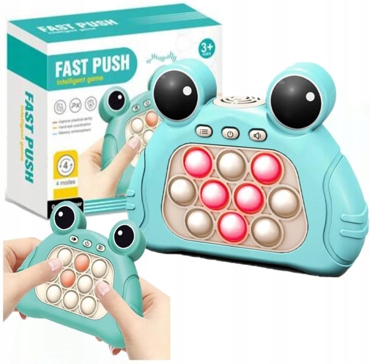 Gra Zręcznościowa Pop It Żaba Popit Push Antystresowa Sensoryczna Przenośna