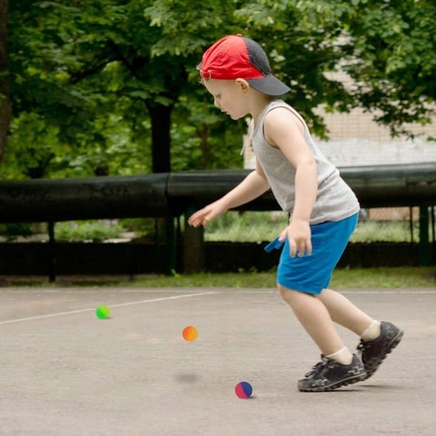 Piłka Gumowa Piłeczki Kauczukowe Skaczące Gumowe Duże Piłka Słoik 24szt