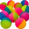 Piłeczka Kauczukowa Piłka Kauczukowa Gumowa Skacząca Neonowa 70 Sztuk Słoik