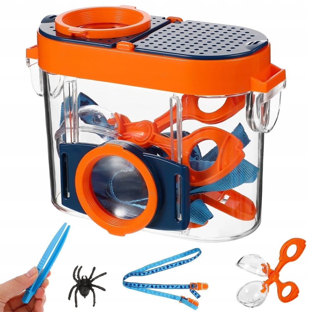 Lupa Szkło Powiększające Pojemnik Na Owady Insekty Zestaw Edukacyjny