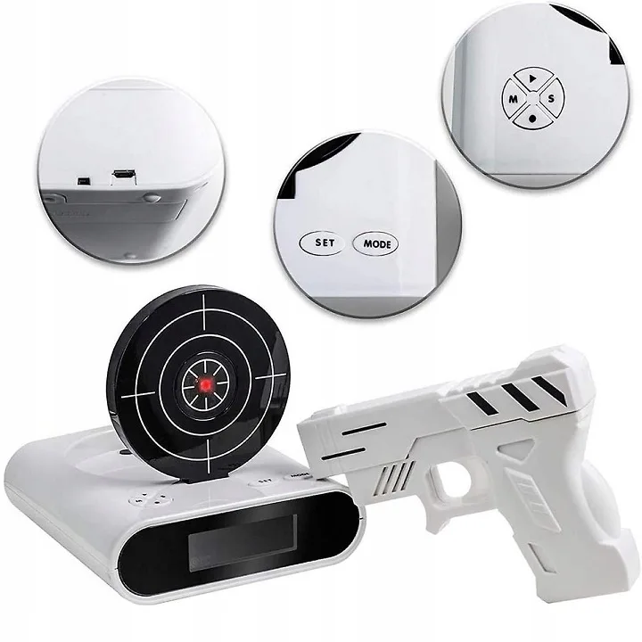 image-2499.jpeg Budzik Snajpera Zegar Budzik Dla Dzieci Budzik Pistolet Zegar Elektroniczny