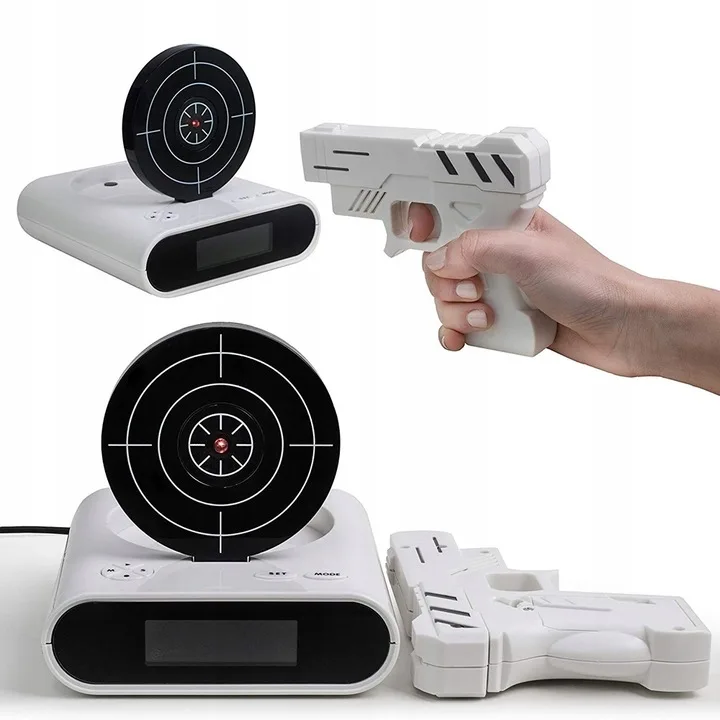 image-2501.jpeg Budzik Snajpera Zegar Budzik Dla Dzieci Budzik Pistolet Zegar Elektroniczny