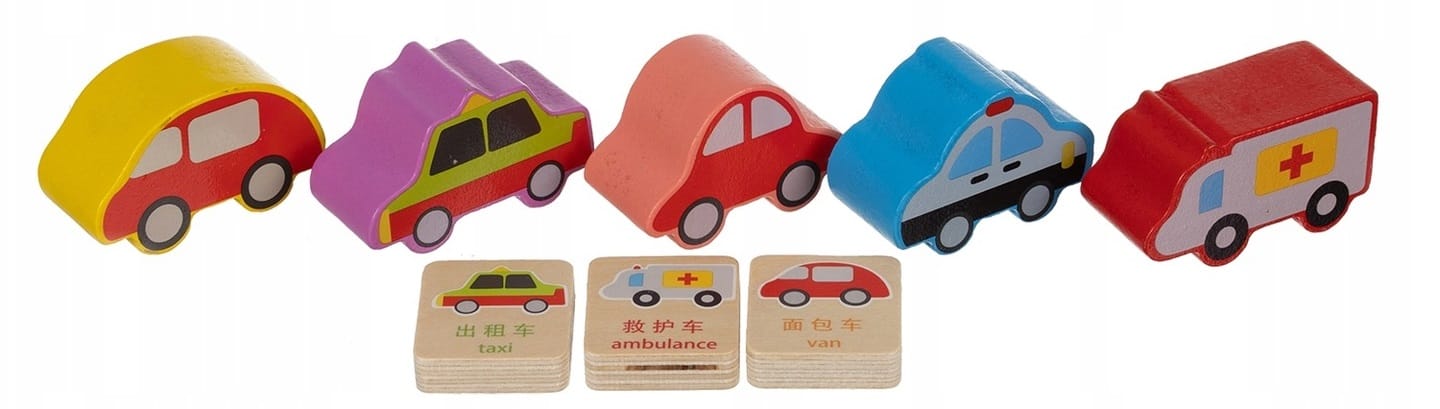 Sorter Montessori Układanka Drewniana Labirynt Liczydło Samochód Cyfry Auto