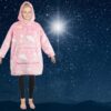 Ciepła Bluza Koc Miękka Świecąca W Ciemności Dla Dziecka Junior Z Kapturem