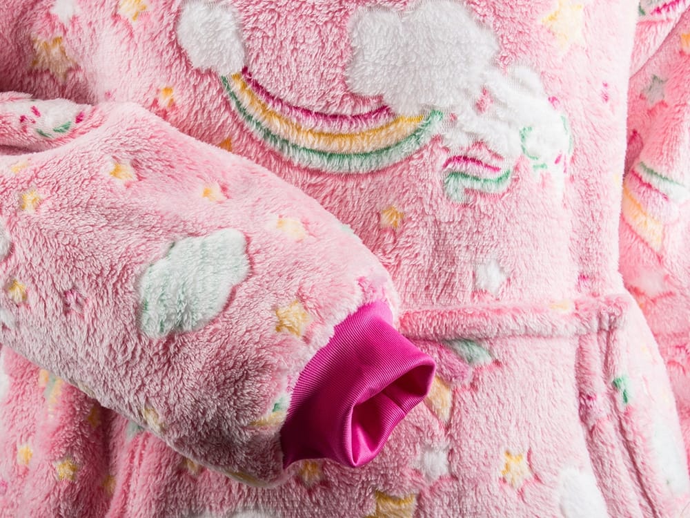 Ciepła Bluza Koc Miękka Świecąca W Ciemności Dla Dziecka Junior Z Kapturem