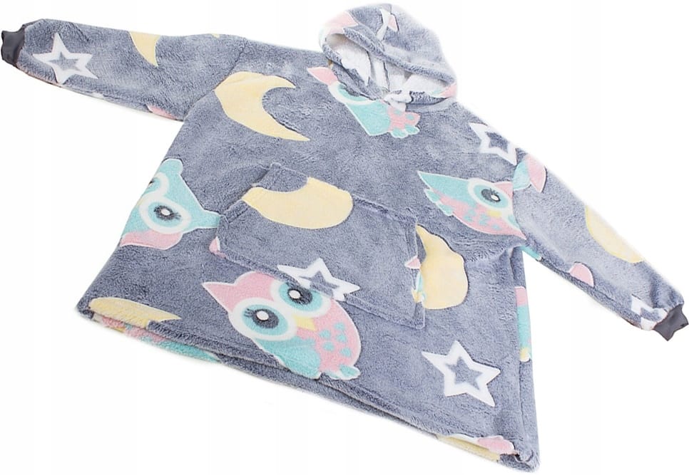 Ciepła Bluza Koc Miękka Świecąca W Ciemności Dla Dziecka Junior Z Kapturem