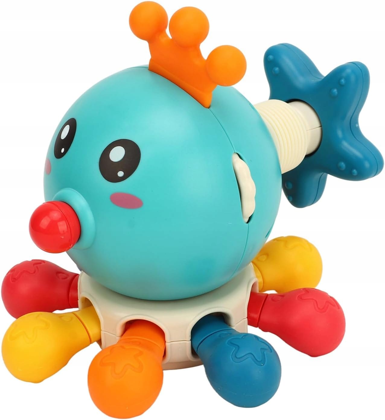 Interaktywna Kostka Sensoryczna Montessori Edukacyjna 8w1 Ośmiornica Gryzak