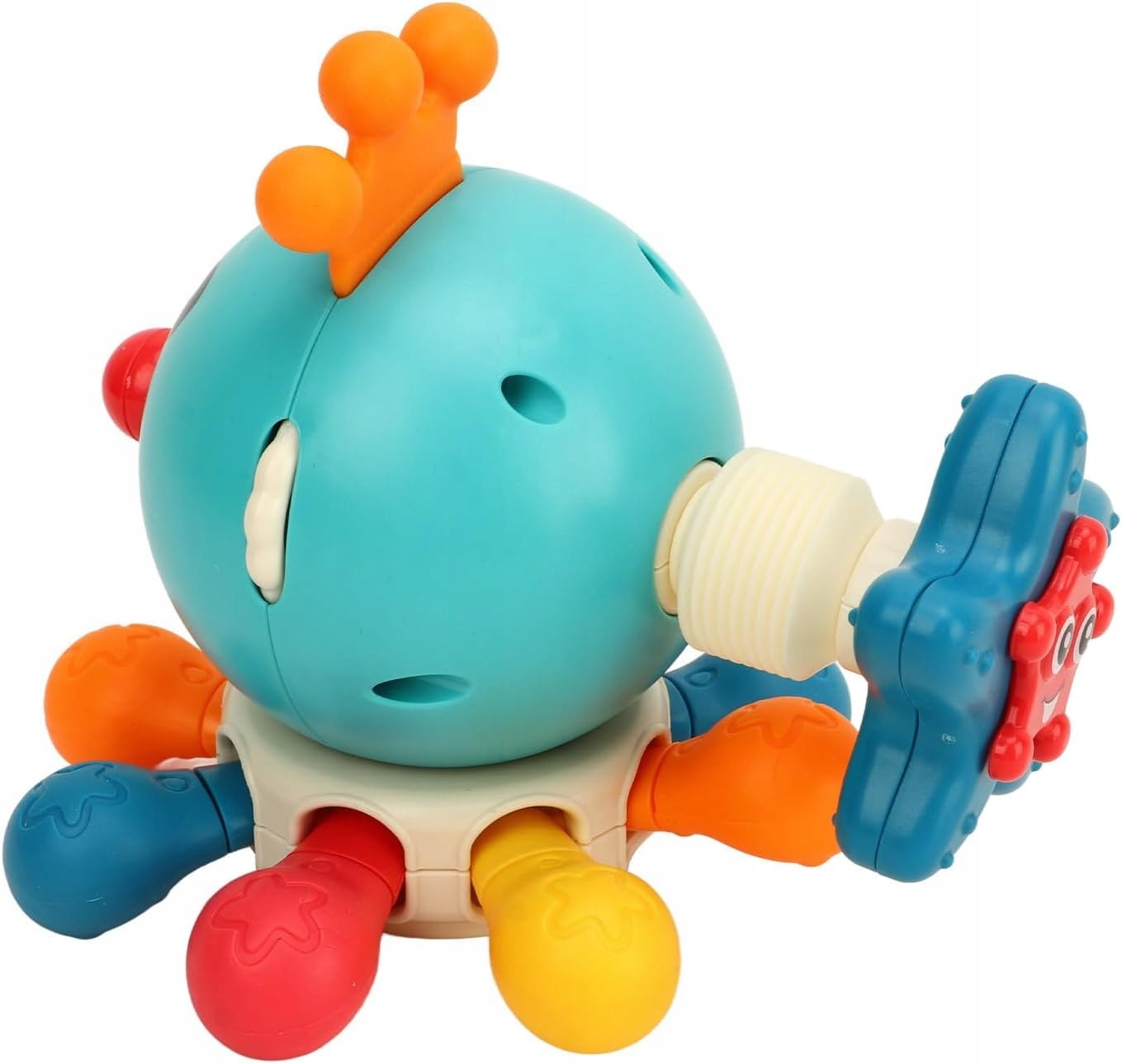 Interaktywna Kostka Sensoryczna Montessori Edukacyjna 8w1 Ośmiornica Gryzak