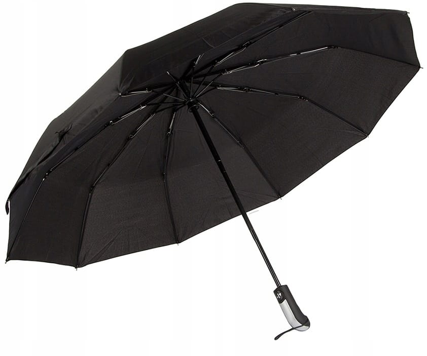 Parasol Automatyczny Składany Męski Damski Automat Xl Z Pokrowcem Czarny