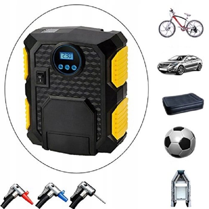 Sprężarka Kompresor Samochodowy Pompka 12v Led 10bar 120w Led Lcd Końcówki