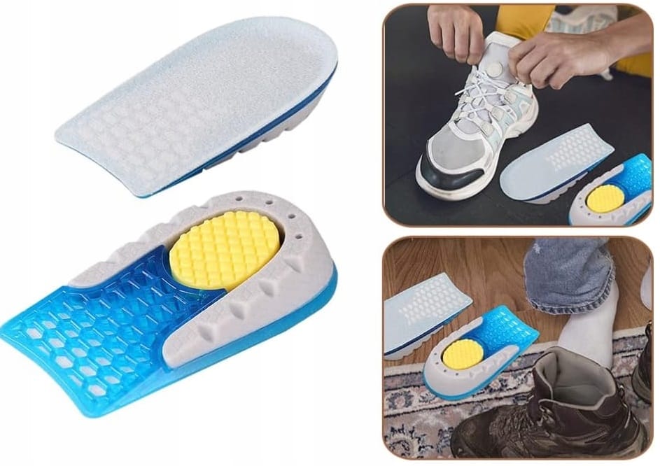 Wkładki Podpiętki Podwyższające Do Butów Żelowe Uniwersalne 1,5cm Pod Pięty