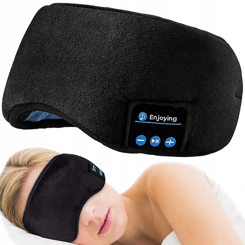 image-2741.jpeg Opaska Na Oczy Do Spania Podróżna Maska Bluetooth Głośnik Relaksacyjna Usb