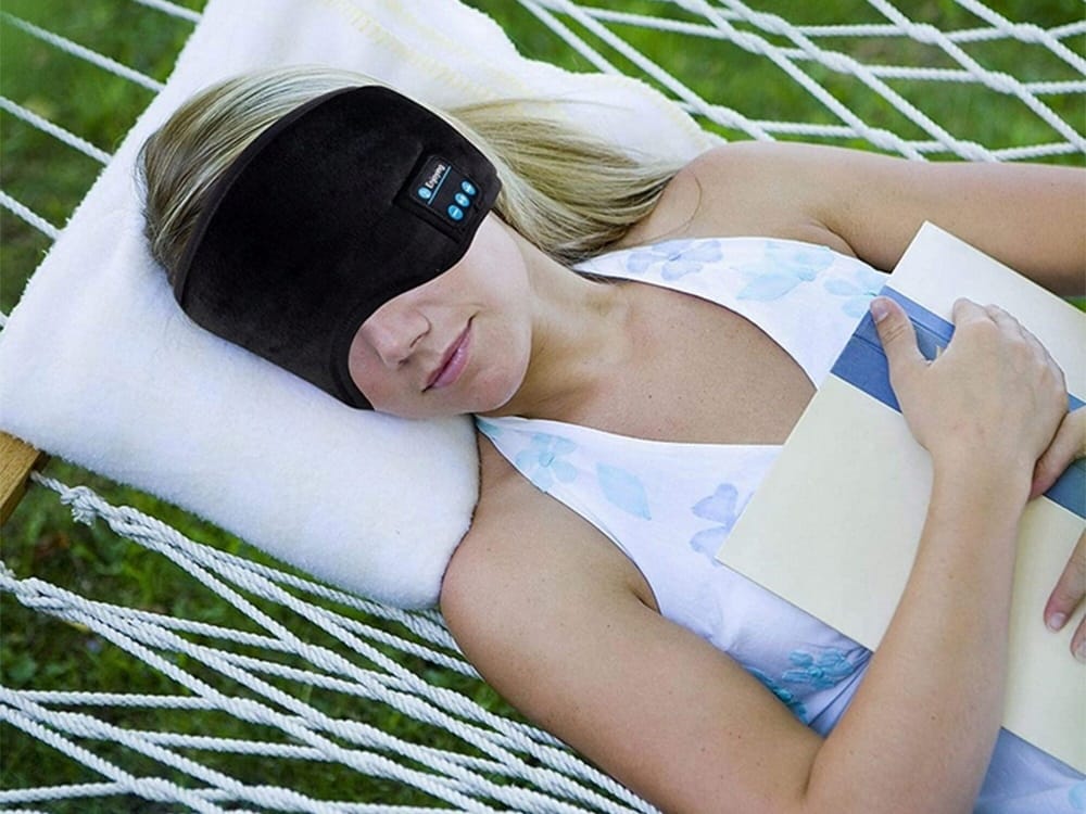 Opaska Na Oczy Do Spania Podróżna Maska Bluetooth Głośnik Relaksacyjna Usb