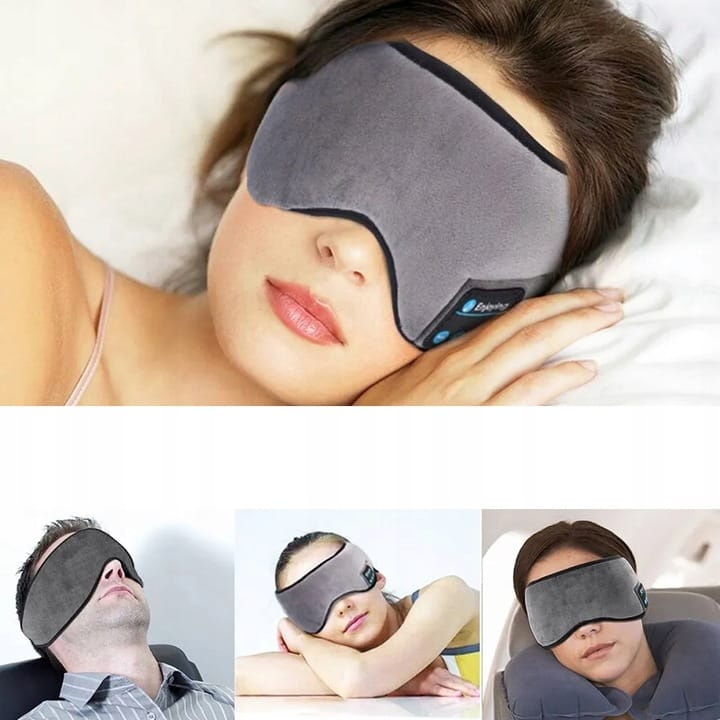 Opaska Na Oczy Do Spania Podróżna Maska Bluetooth Głośnik Relaksacyjna Usb