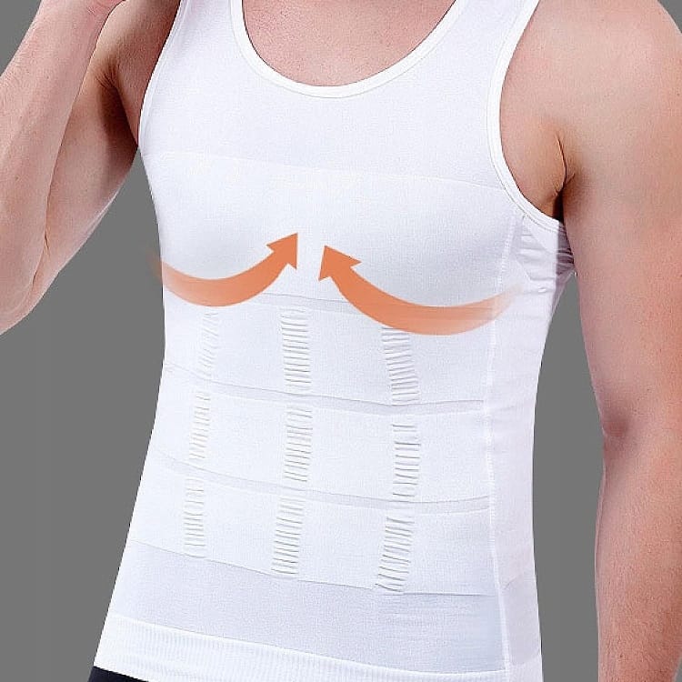 Koszulka Męska Wyszczuplająca Modelująca Podkoszulka Slim Bez Rękawów m