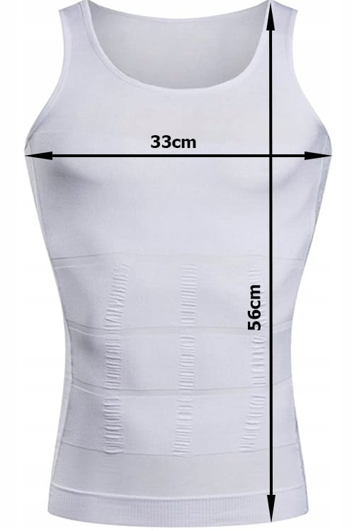 Koszulka Męska Wyszczuplająca Modelująca Podkoszulka Slim Bez Rękawów m