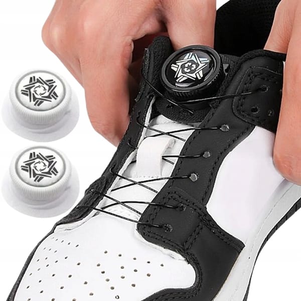 Sznurowadła Sznurówki Automatyczne Bez Wiązania Boa Spinka Metal Białe