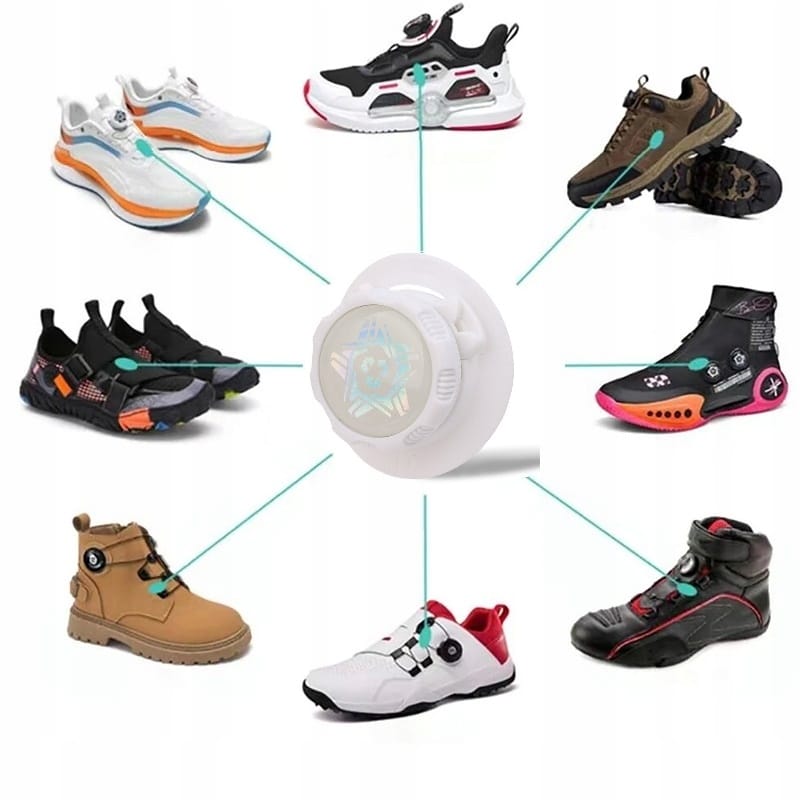 Sznurowadła Sznurówki Automatyczne Bez Wiązania Boa Spinka Metal Białe