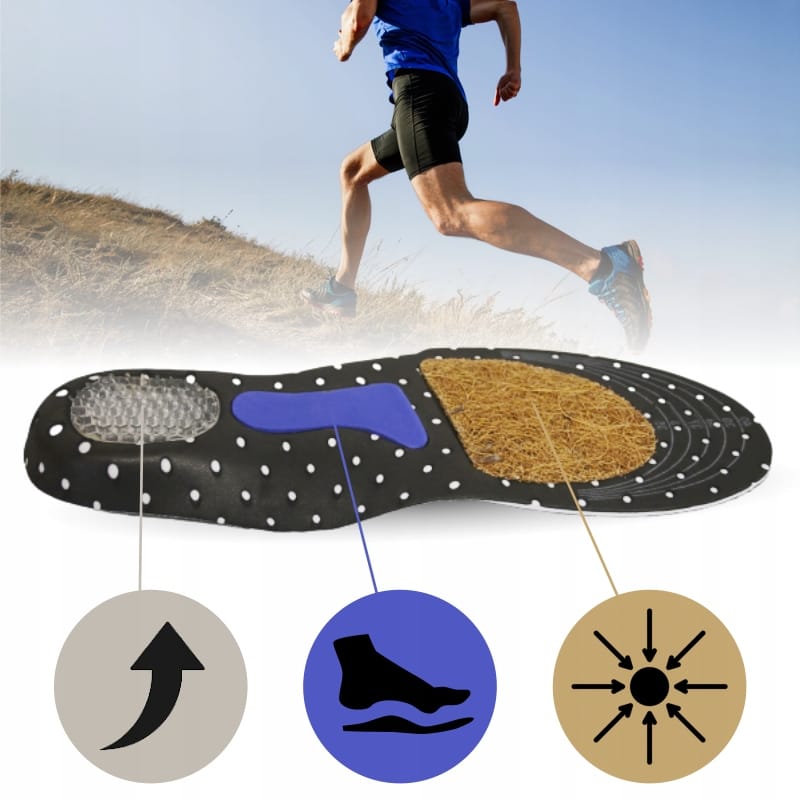 Wkładki Do Butów Z Żelową Podpiętką Przeciwpotne Pięta Z Żelem 35-40