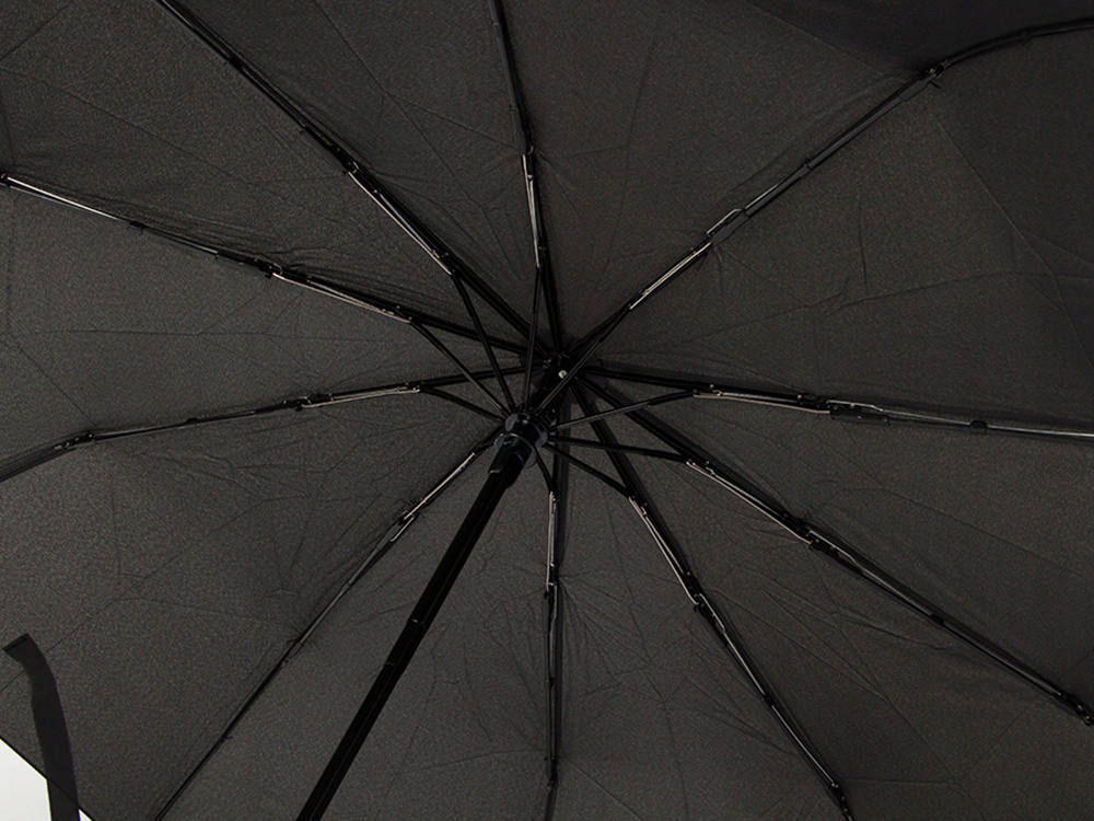 Elegancki Parasol Składany Automatyczny Skóra Uchwyt Czarny Parasolka