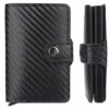 Portfel Męski Etui Antykradzieżowe Karty Carbon Wysuwanie Kart Przyciskiem