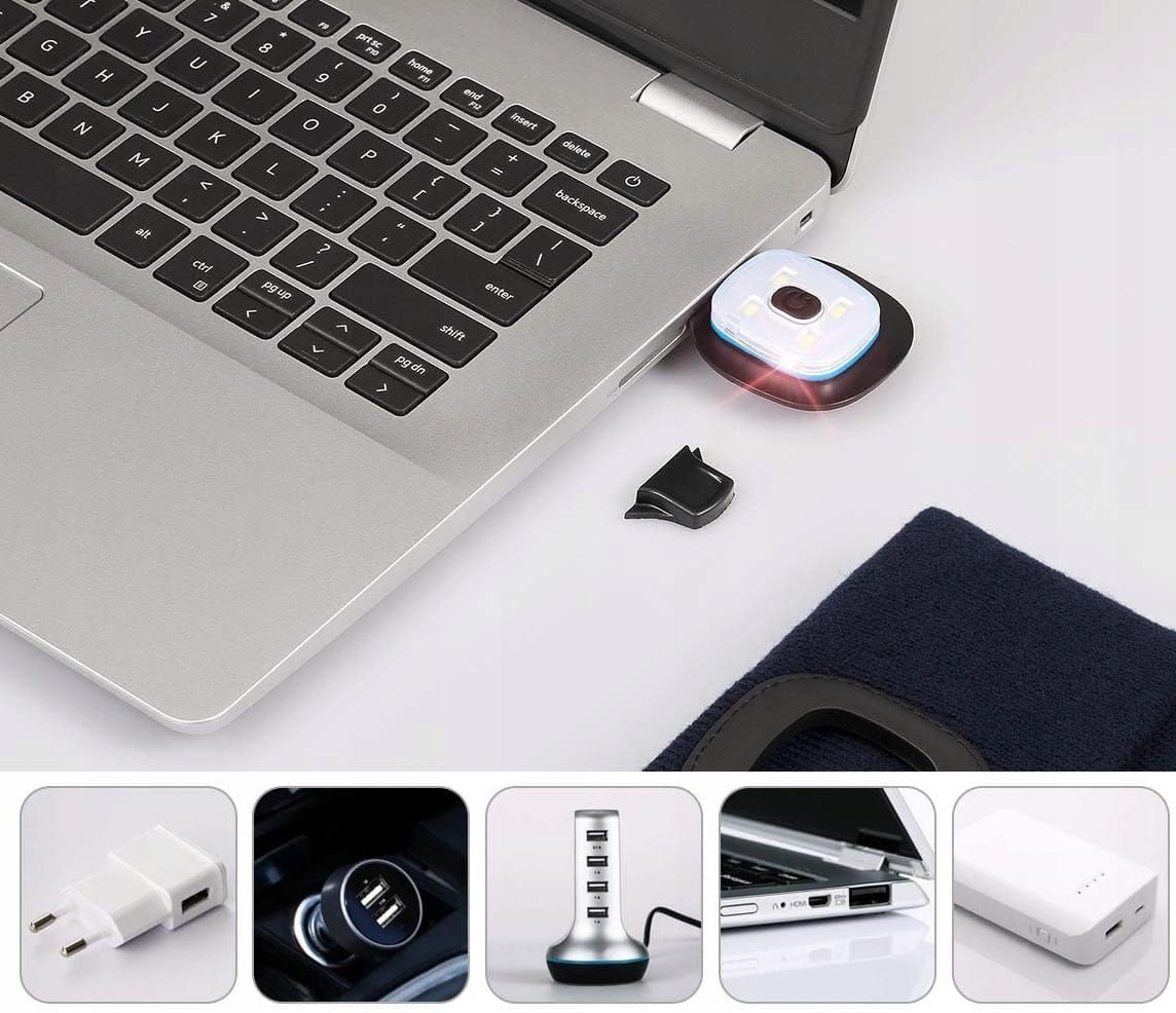 image-2853.jpeg Czapka Męska Zimowa Robocza Z Latarką Led Wywijana Uni Ciepła Sportowa Usb