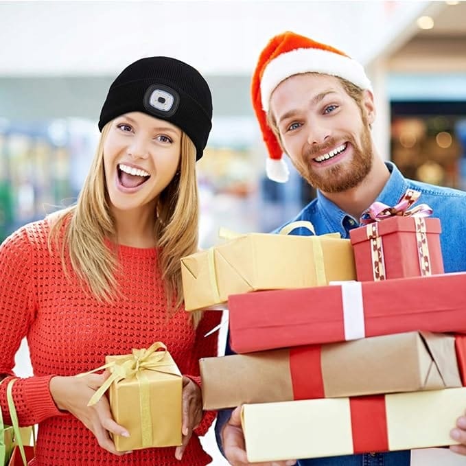 image-2861.jpeg Czapka Męska Zimowa Robocza Z Latarką Led Wywijana Uni Ciepła Sportowa Usb