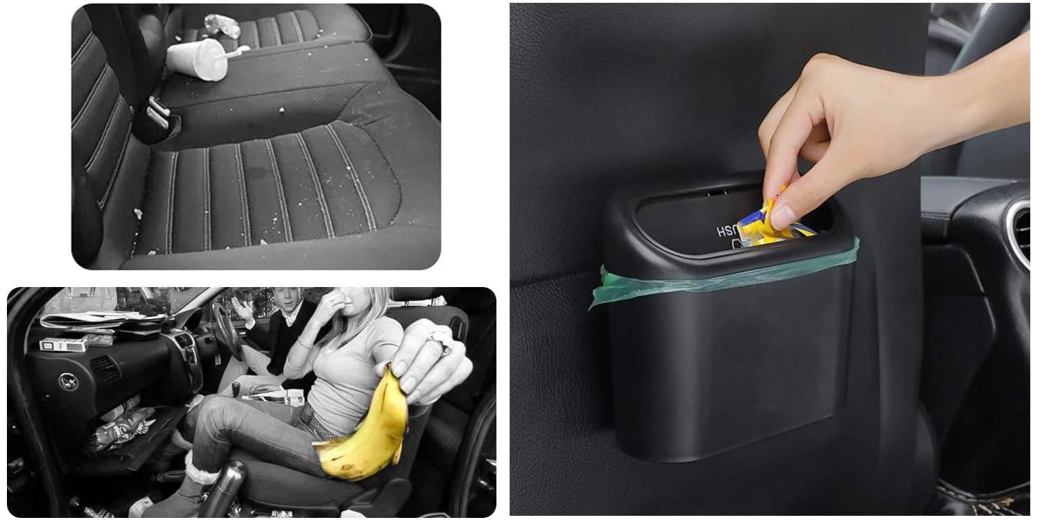 Kosz Na Śmieci Do Auta Mini Śmietnik Samochodowy Z Klapką Pojemnik Zaczep