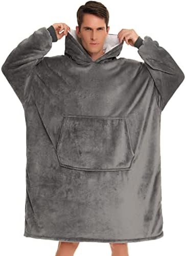 Ciepła Bluza Koc Oversize Futrzak 2w1 Gruba Xxl Kocobluza Kocyk Z Kapturem