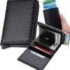 Etui Antykradzieżowe Na Karty X 6 Carbon Portfel Wysuwanie Kart Przyciskiem
