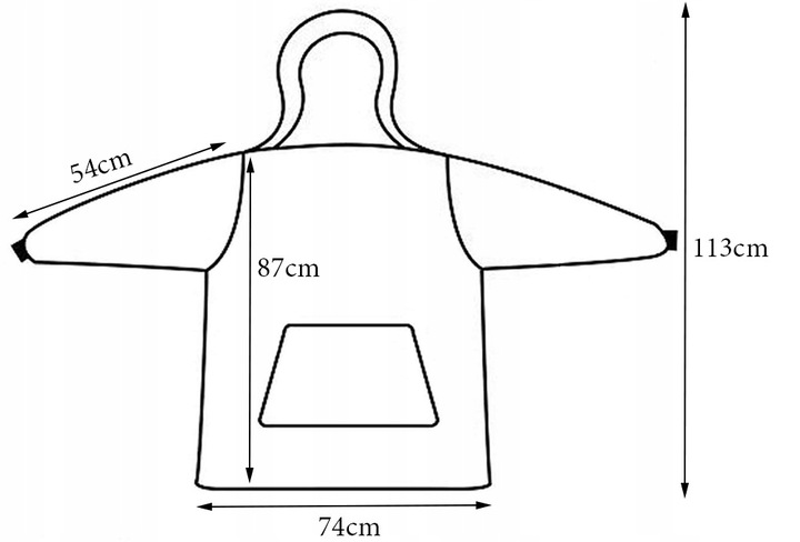 Ciepła Bluza Koc Oversize Futrzak 2w1 Gruba Xxl Kocobluza Kocyk Z Kapturem