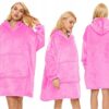 Ciepła Bluza Koc Oversize Futrzak 2w1 Gruba Xxl Kocobluza Kocyk Z Kapturem