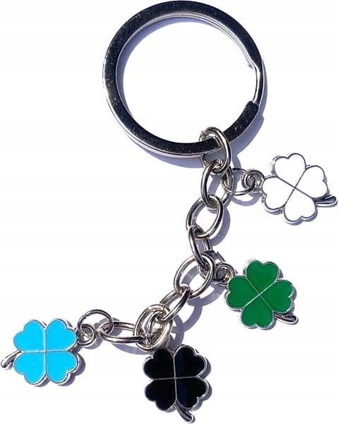 Brelok Do Kluczy 4x Koniczynki Koniczyna Na Szczęście Prezent Upominek