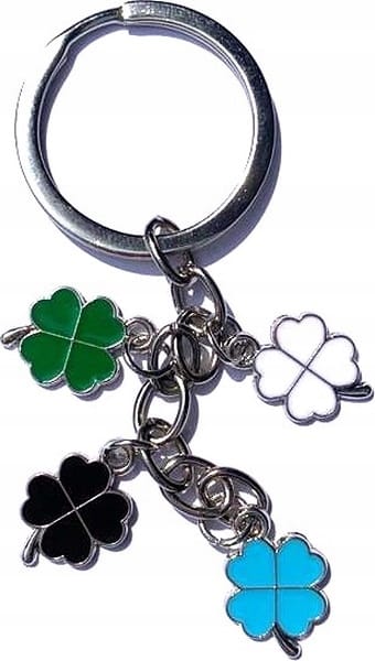 Brelok Do Kluczy 4x Koniczynki Koniczyna Na Szczęście Prezent Upominek