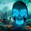 Maska Świecąca Ledowa Halloween Impreza Koncert Purge Led Kościotrup Czacha