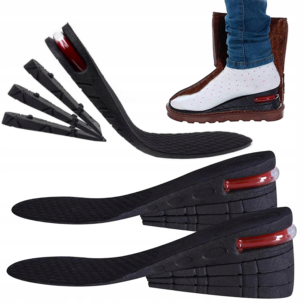 Podwyższające Wkładki Do Butów Wzrost Regulacja Od 3 Do 8 cm Rozmiar 35-42