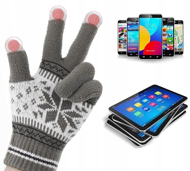 Rękawiczki Do Smartfona Biegania Dotykowe Zimowe Uniwersalne Ciepłe Prezent