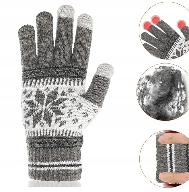 Rękawiczki Do Smartfona Biegania Dotykowe Zimowe Uniwersalne Ciepłe Prezent