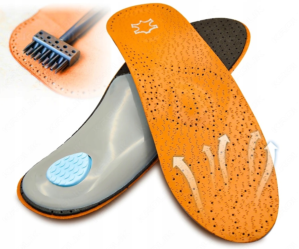 Wkładki Butów Na Płaskostopie Koślawość Supinujące Ortopedyczne Skórzane
