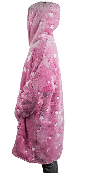 Ciepła Bluza Kocobluza Xxl Koc Oversize 2w1 Gruba Długa Futrzak Z Kapturem