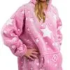 Ciepła Bluza Kocobluza Xxl Koc Oversize 2w1 Gruba Długa Futrzak Z Kapturem