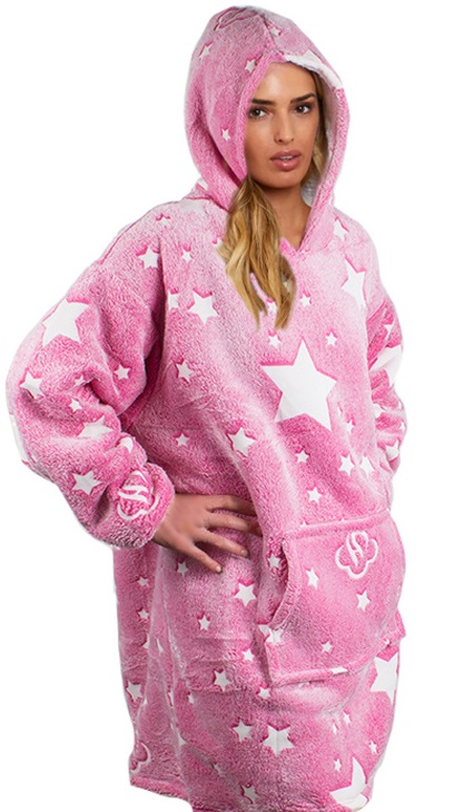 Ciepła Bluza Kocobluza Xxl Koc Oversize 2w1 Gruba Długa Futrzak Z Kapturem