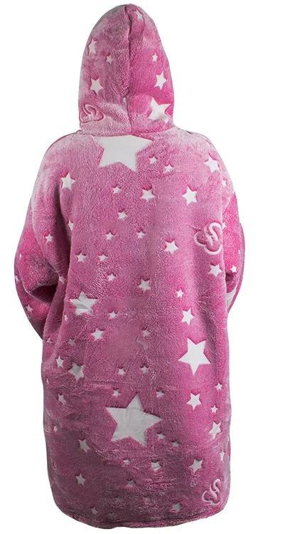 Ciepła Bluza Kocobluza Xxl Koc Oversize 2w1 Gruba Długa Futrzak Z Kapturem