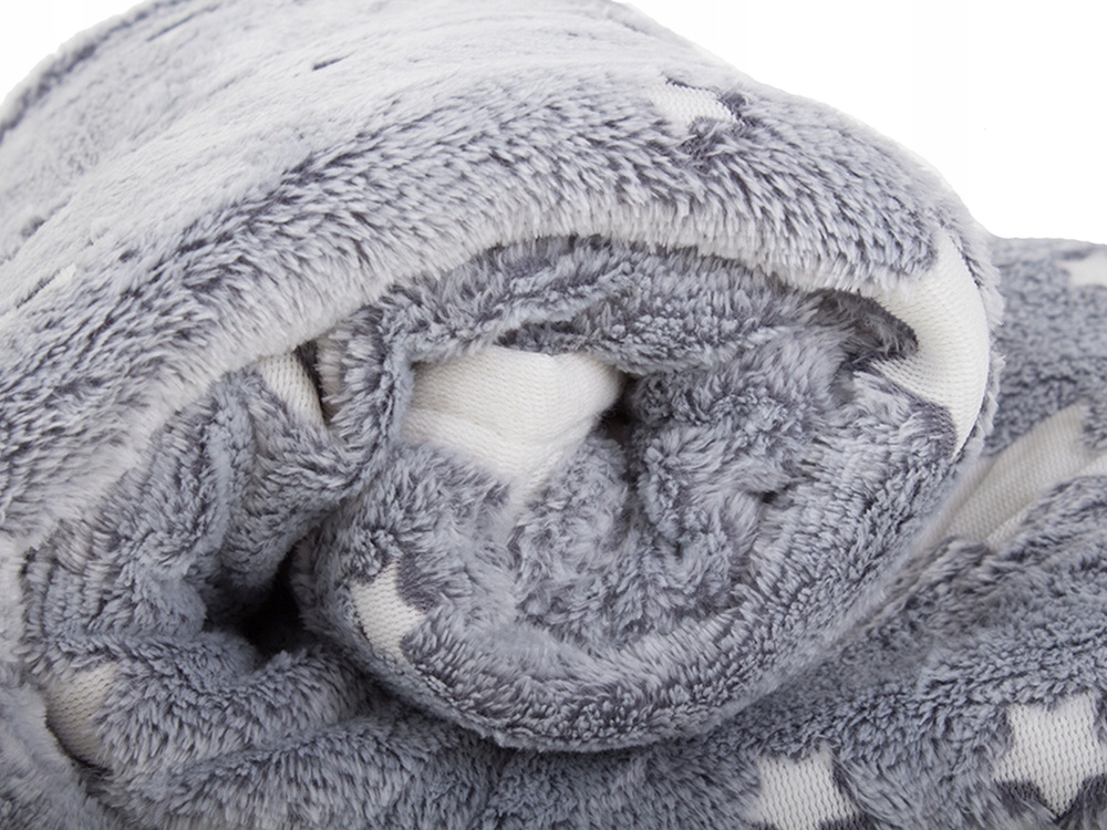 Bluza Oversize Ciepły Koc Koco Szlafrok Kieszenie Świecący Rękawy Szary