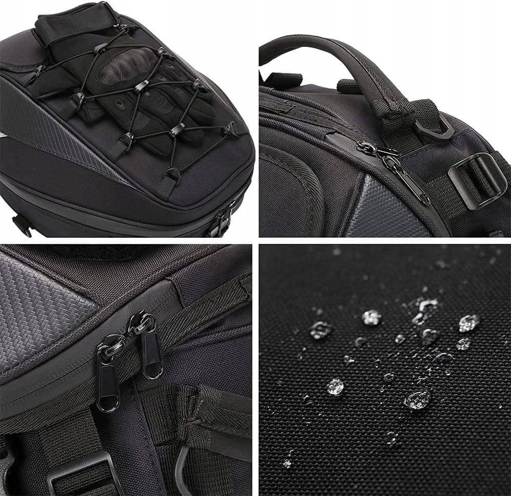 Plecak Na Motor Motocyklowy Na Kask Wodoodporny Torba Sakwa Siedzenie 2w1